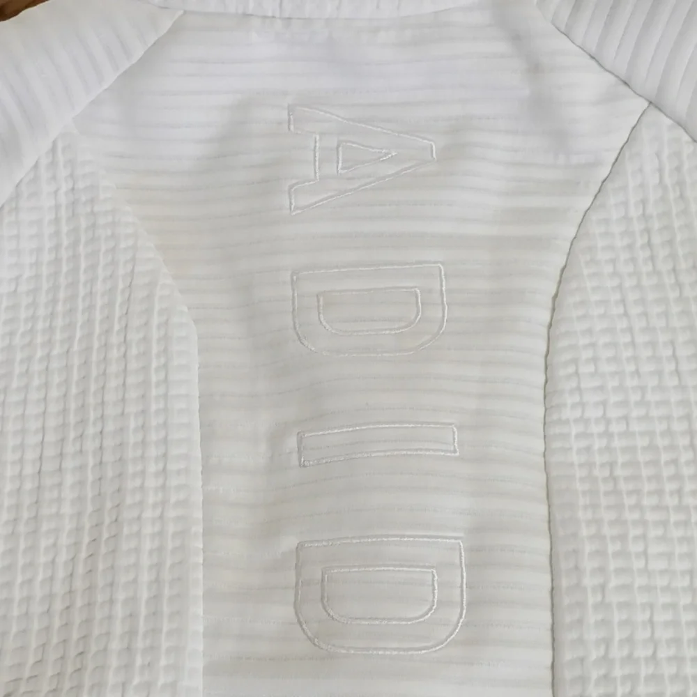 Adidas Cold Rdy White Quilted Fitted Full Zip Jacket Size L